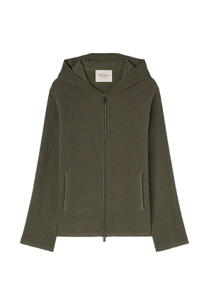 RETORI Milano-stitch zip-up hoodie - Green