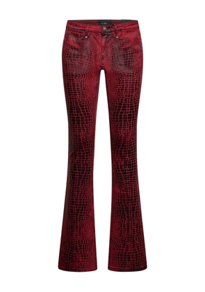 John Richmond crocodile-print flared trousers