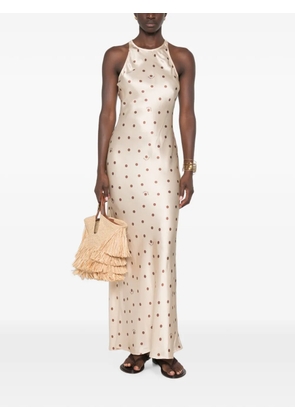 MC2 Saint Barth Katy polka-dot maxi dress - Neutrals