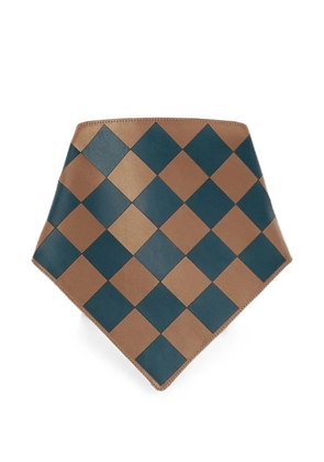 RETORI leather bandana scarf - Brown