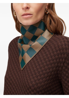 RETORI leather bandana scarf - Brown