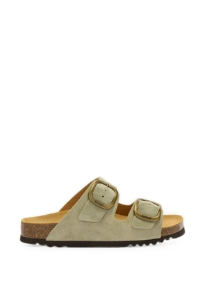 Scholl Noelle suede buckle-fastening sandals - Green