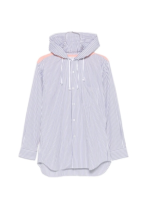 Comme Des Garçons Shirt striped double-hood shirt - Blue