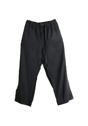 Y-3 button-fastening belted trousers - Black
