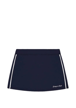 Sporty & Rich logo-print side-stripe skirt - Blue