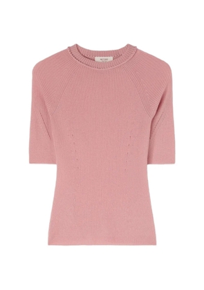 RETORI ribbed-knit cashmere T-shirt - Pink