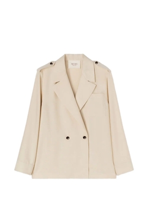 RETORI two buttons silk blazer - Neutrals