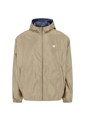 Prada reversible logo-plaque jacket - Neutrals