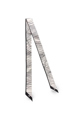 Elisabetta Franchi abstract-pattern scarf - White