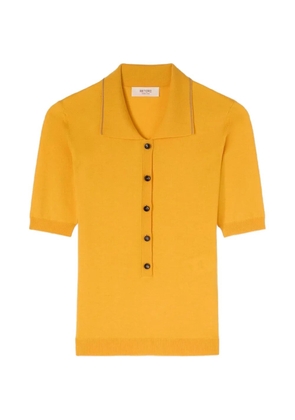 RETORI stripe-detail polo shirt - Yellow