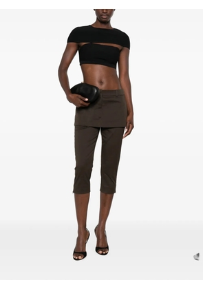 Cult Gaia Brett cut-out cropped top - Black