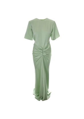 THE ANDAMANE Iris ruched-detail short-sleeve maxi dress - Green