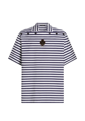 Dolce & Gabbana striped cotton polo shirt - Blue
