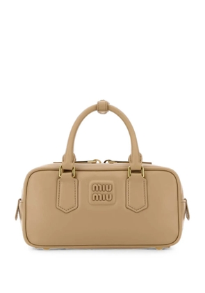 Miu Miu Arcadie leather tote bag - Neutrals