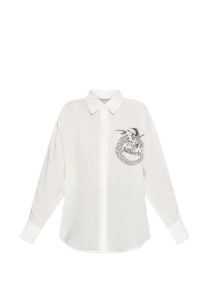 AllSaints Sparrow printed shirt - White