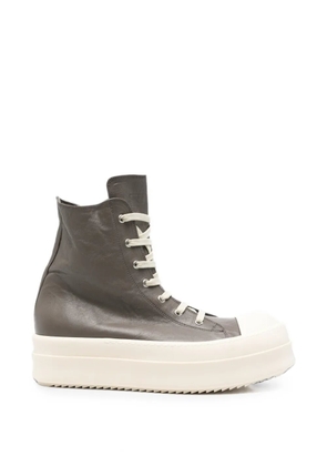Rick Owens leather hi-top sneakers - Grey