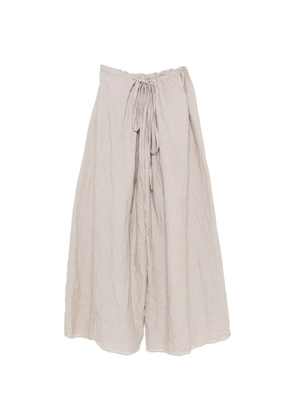 Daniela Gregis crinkled-finish palazzo pants - Neutrals