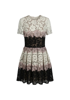 Valentino Garavani lace ruffle mini dress - Neutrals