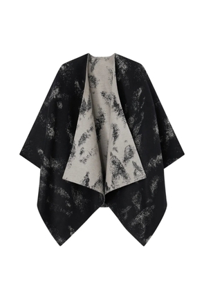 RETORI jacquard double-face cape - Black