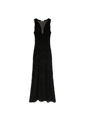 RETORI floral jacquard knit maxi dress - Black