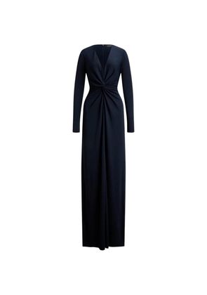 Lauren Ralph Lauren twist-front V-neck maxi dress - Blue