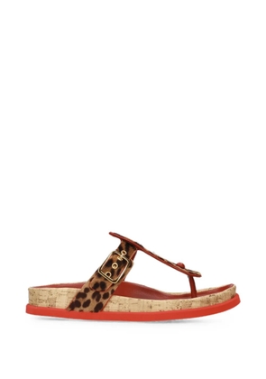 Premiata ponyhide thong sandals - Neutrals