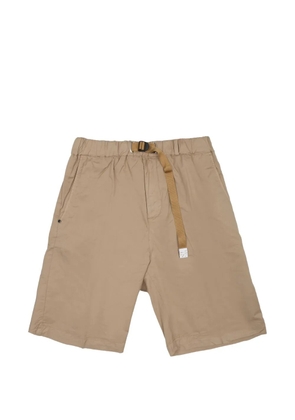 White Sand belted elasticated-waist shorts - Neutrals