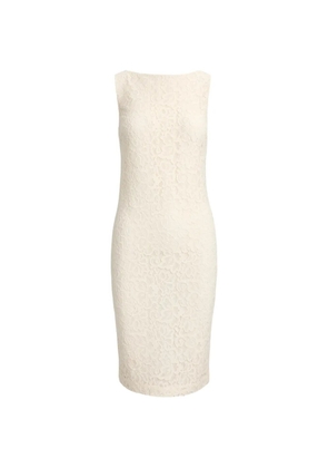 Lauren Ralph Lauren lace sleeveless midi dress - Neutrals