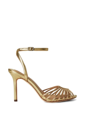 Lauren Ralph Lauren Mckayla caged leather sandals - Gold