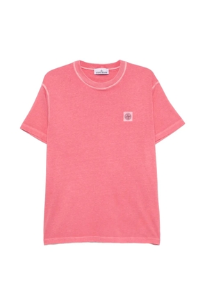 Stone Island logo-patch T-shirt - Pink