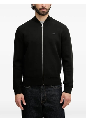 Lacoste logo-patch cardigan - Black