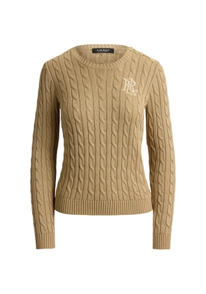 Lauren Ralph Lauren button-trim cable-knit sweater - Neutrals
