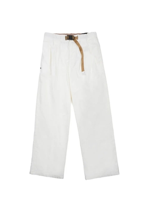 White Sand belted pleated trousers