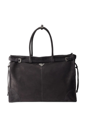 Prada Bonnie suede tote bag - Grey