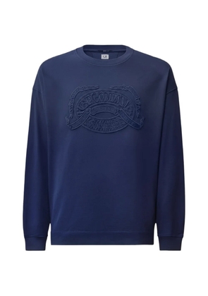 C.P. Company embroidered-logo long-sleeve T-shirt - Blue