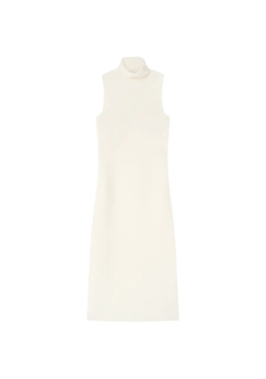 RETORI stitch-mix cashmere maxi dress - White