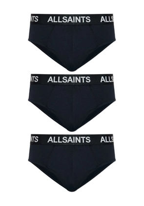 AllSaints logo-waistband briefs (pack of three) - Black