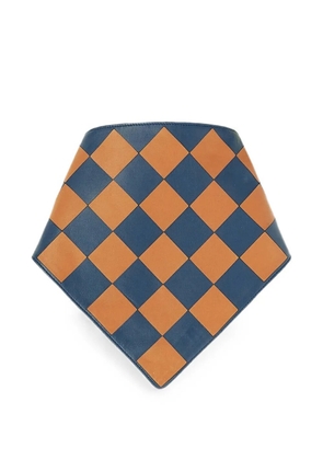 RETORI damier-pattern lambskin bandana - Blue