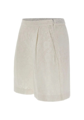 Marella Comica floral-lace pleated shorts - White
