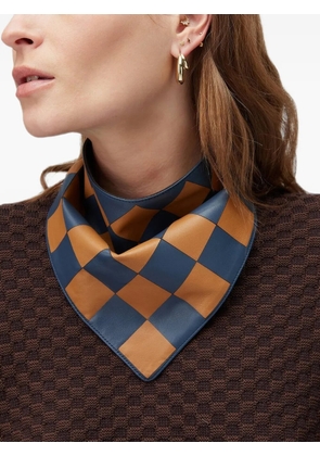 RETORI damier-pattern lambskin bandana - Blue