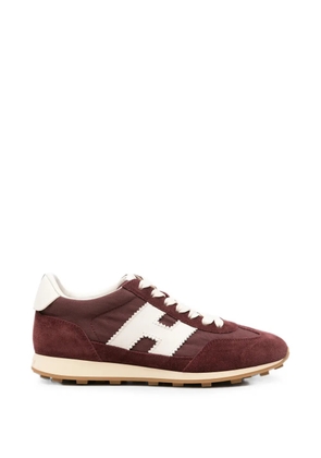 Hogan logo-patch panelled sneakers - Red