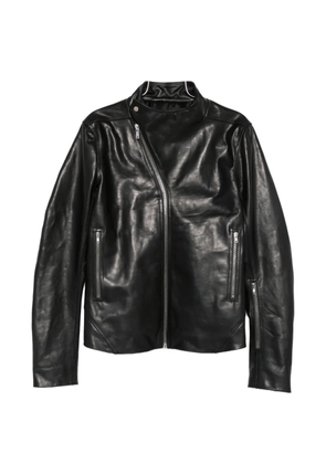 Rick Owens Release asymmetric-zip leather jacket - Black
