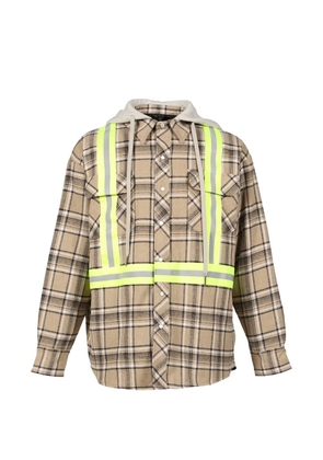 AWGE check-pattern reflective-detail jacket - Neutrals
