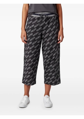 Kenzo Pre-Owned monogram cropped track pants - Grey