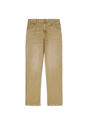 RETORI embroidered-waistband jeans - Neutrals