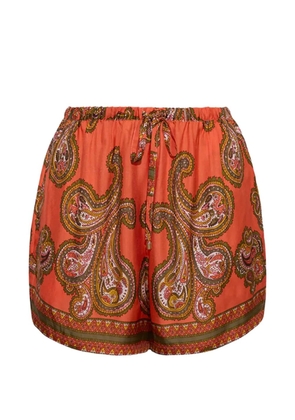 Cara Cara Girona paisley-print shorts - Orange