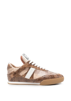 Chloé Kick snakeskin-effect sneakers - Brown
