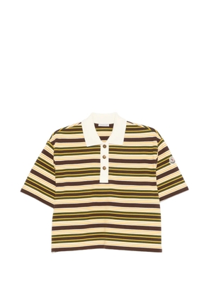 Moncler Manica Corta striped short-sleeve polo shirt - Brown