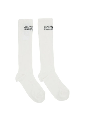 MM6 Maison Margiela knee-high socks - White
