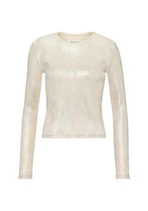 Maison Margiela foiled ribbed top - White